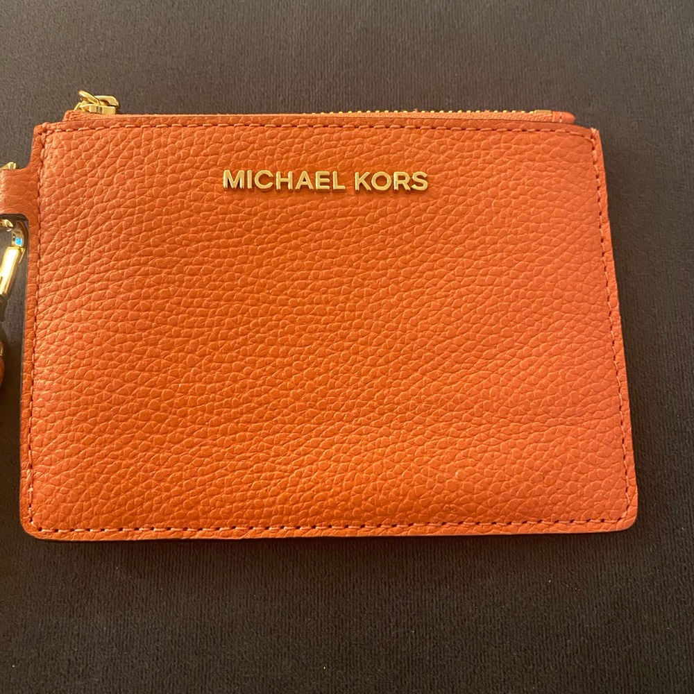 NWOT Michael Kors Leather ID Card Case Wristlet